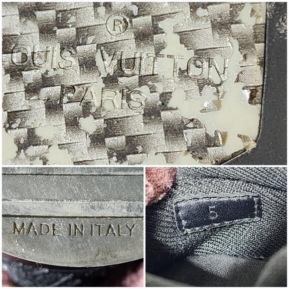 Louis Vuitton Knitted Sneakers Black Size 5 - Picture 4 of 15